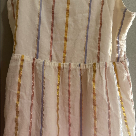 Old Navy White Midi Sundress with Pleated Tiered Design and Spaghetti Straps - Picture 3 of 5